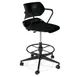 Forbes Industries AS015A12H## Acton Caster Base Task Stool, Plastic Back & Seat, Arms with Arm Caps, Caster Base 1 image