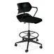 Forbes Industries AS015A13H## Acton® Non-Upholstered Caster Base Task Stool with Plastic Back and Seat 1 image
