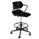 Forbes Industries AS015A14H## Acton Caster Base Task Stool, Plastic Back & Seat, Arms with Arm Caps, Soft Caster with Brake 1 image