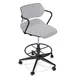Forbes Industries AS105A12H Acton Upholstered Bar Stool with Arms, Caster Base, Upholstered Back and Seat 1 image