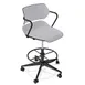 Forbes Industries AS105A13H## Acton® Upholstered Bar Stool with Arms, Caster Base, Upholstered Back and Seat 1 image