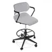 Forbes Industries AS115A12H## Acton® Upholstered Bar Stool with Arms, Arm Caps, Soft Casters 1 image