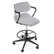 Forbes Industries AS115A13H## Acton Task Stool, Upholstered Back & Seat, Arms with Arm Caps, Hard Caster Base 1 image