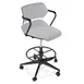 Forbes Industries AS115A14H## Acton Task Stool, Upholstered Back & Seat, Arms with Arm Caps, Soft Caster with Brake 1 image
