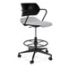 Forbes Industries ASP05A13H## Acton Caster Base Task Stool with Arms, Upholstered Seat, Plastic Back, Hard Casters 1 image
