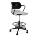 Forbes Industries ASP05A14H Acton Task Stool with Arms, Upholstered Seat, Plastic Back, Caster Base with Brake 1 image