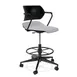 Forbes Industries ASP15A14H## Acton Task Stool, Upholstered Seat, Arms with Arm Caps, Soft Caster with Brake 1 image