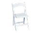 Forbes Industries C450WHPD Solid Resin White Plain Back Folding Chair for Indoor/Outdoor Use 1 image