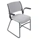 Forbes Industries FGA200###### Nima Upholstered Sled Base Desk Height Chair w/ Arms, Steel Glides 1 image