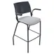 Forbes Industries FGC10###### NIMA™ Four Leg Bar Height Chair with Arms, Plastic Back, Upholstered Seat, Stacking 1 image