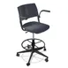 Forbes Industries FGF004###### 20 Inch NIMA Swivel Bar Stool with Arms, Plastic Back and Seat, Soft Caster with Brake 1 image