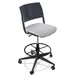Forbes Industries FGF122 NIMA Swivel Base Armless Upholstered Bar Stool with Soft Caster, Plastic Back 1 image