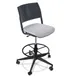 Forbes Industries FGF123 NIMA Swivel Base Armless Upholstered Bar Stool with Hard Caster, Plastic Back 1 image