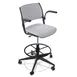 Forbes Industries FGF203 NIMA Upholstered Swivel Bar Stool with Arms, Hard Caster, Upholstered Back and Seat 1 image
