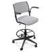 Forbes Industries FGF204 NIMA Upholstered Swivel Bar Stool with Arms, Soft Caster Brake 1 image