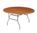 Forbes Industries HO30DI 30" Round Folding Table, Plywood Top, Walnut Finish, 30"H, Aluminum Edge 1 image