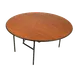 Forbes Industries LS3060RD-### Classic Laminate Series Round Folding Table, 60" Diameter, Laminate Surface, Black Vinyl Edge 1 image