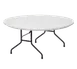 Forbes Industries PT60DI-PL POLYlite 60" Round Folding Table, Polyethylene Surface, 30"H, Powdercoat Finish, Steel Frame 1 image