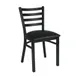 Hubert 32Q-076 CenPro 24" Round Table Set with 4 Black Ladder-Back Chairs, 29" Height 2 image