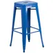Flash Furniture CH-31320-30-BL-GG Backless Stacking Bar Stool, 500 lb, Galvanized Steel, Blue Powder Coat 1 image