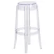Flash Furniture FH-118-APC2-GG Bar Stool, Backless, Polycarbonate, Transparent Crystal, Stacking, Footring, Outdoor 1 image