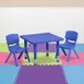 Flash Furniture YU-YCX-0023-2-SQR-TBL-BLUE-R-GG Preschool Activity Table Set, 24x24 Square, Blue, 220 lb Capacity, Plastic Top 2 image