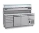 RositoBisani PC215 85" 3-Door Refrigerated Pizza Prep Table with Upper Refrigerated Toppings Rail 1 image