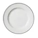 Steelite 1406X0105 10" Round Ceramic Plate, Black Band, Vitrified, Oven Safe To 530°F/275°C - 1 Dozen 1 image