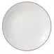 Steelite 1407X0103 Coupe Plate, 11-1/4" Ceramic With Maroon Bead Band, Oven Safe 530°F - 6/Case 1 image