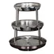 Steelite 5850JX00 - 3-Tier Round Seafood Stand, 15.5" Diameter, Stainless Steel Base, Williamsburg 1 image