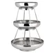 Steelite 5850JX61 3-Tier Seafood Stand, 11.625" x 17.0" , 17"-20" H, Silver Stainless 18/10 Metal 1 image