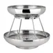 Steelite 5850JX62 - 2‑Tier Round Seafood Stand, 11.625" x 10.0" Silver Stainless Steel, Design 1 image
