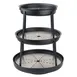 Steelite 5856JX00 3‑Tier Round Seafood Stand, 13"‑16" Height, Stainless Steel Base, Black Finish 1 image