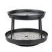 Steelite 5856JX01 - 2-Tier Round Seafood Stand, 9"-12" Height, Stainless Steel, Black Finish 1 image