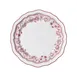Steelite 62530FP811 - Hannah Maroon Rim Plate, 10.25" Round Porcelain Scalloped Edge - 1 Dozen 1 image