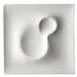 Steelite 6315P1202 Square Plate, 10.5" x 10.5" Porcelain, Oven Safe 465°F, Curves - 6/Case 1 image