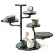 Steelite 6525T074 - 5-Tier Stand, 14" Diameter, 21"-24" Height, Black Wood Base - 1/Case 1 image