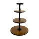 Steelite 6525T201 - 3‑Tier Round Buffet Stand, 20.75" W x 8" H, Chestnut Wood Top - 1/Case 1 image