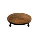 Steelite 6525T203 - Round Chestnut Stand 8" Height 4.75" Platform Metal Pipe Legs 1‑2 Tiers - 1/Case 1 image