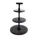 Steelite 6525T205 - 3‑Tier Round Buffet Stand, 20.75"×17‑20" Size, Metal Base, Ebony Finish - 1/Case 1 image