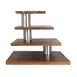 Steelite 6525TW311 4-Level Stand, Wood Base, Natural Finish, 28.5" x 21.75" x 9", 3-4 Tiers - 1/Case 1 image
