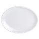 Steelite 6900E409 - Oval Porcelain Dinner Plate, 8" x 6" Coupe Rim, Varick Bistro Design - 1 Dozen 1 image