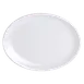 Steelite 6900E410 - 10" Oval Coupe Rim Porcelain Plate, Varick Bistro Style, 1 Dozen 1 image