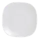 Steelite 6940E619 Square Porcelain Dinner Plate, 6-1/4" Microwave And Dishwasher Safe - 1 Dozen 1 image