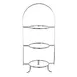 Steelite 82000AND10LS - 3-Tier Tea Stand, 11.875" x 9.625" x 18.88" Stainless Steel, 18/10 Finish 1 image