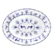 Steelite 82124AND0322 - Oval Bone China Tray, Sultans Garden Blue, 14.5" x 11" x 1.25", 1 Dozen 1 image