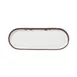 Steelite 82135AND0607 Oblong Bone China Tray 10" x 3.25" x 0.875" Makira Design - 1 Dozen 1 image