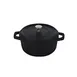 Steelite AP200011 Casserole Dish, 9" Round Matte Black, 2.5 Qt Capacity, SS Knob With Lid - 4/Case 1 image