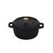Steelite AP200011G Casserole Dish, 9" Round, 2.5 Qt Matte Black with SS Knob, With Lid - 4/Case 1 image