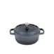 Steelite AP200012 Casserole Dish, 9" Round Gray, 2.5-Quart (32-95 oz) with Lid, Steel Knob - 4/Case 1 image